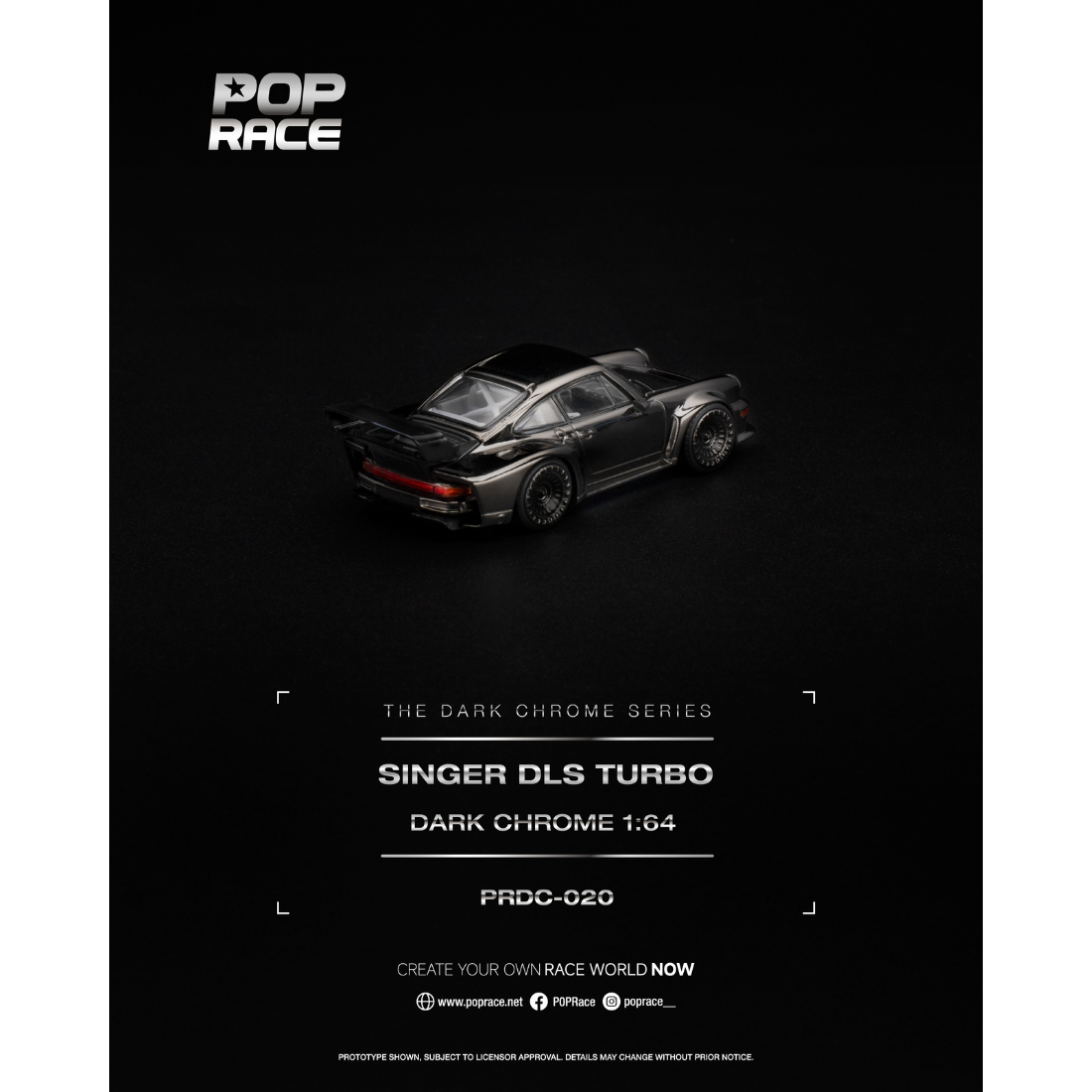 *PRE-ORDER* SINGER DLS TURBO, 1:64 Scale (Dark Chrome) — image 2