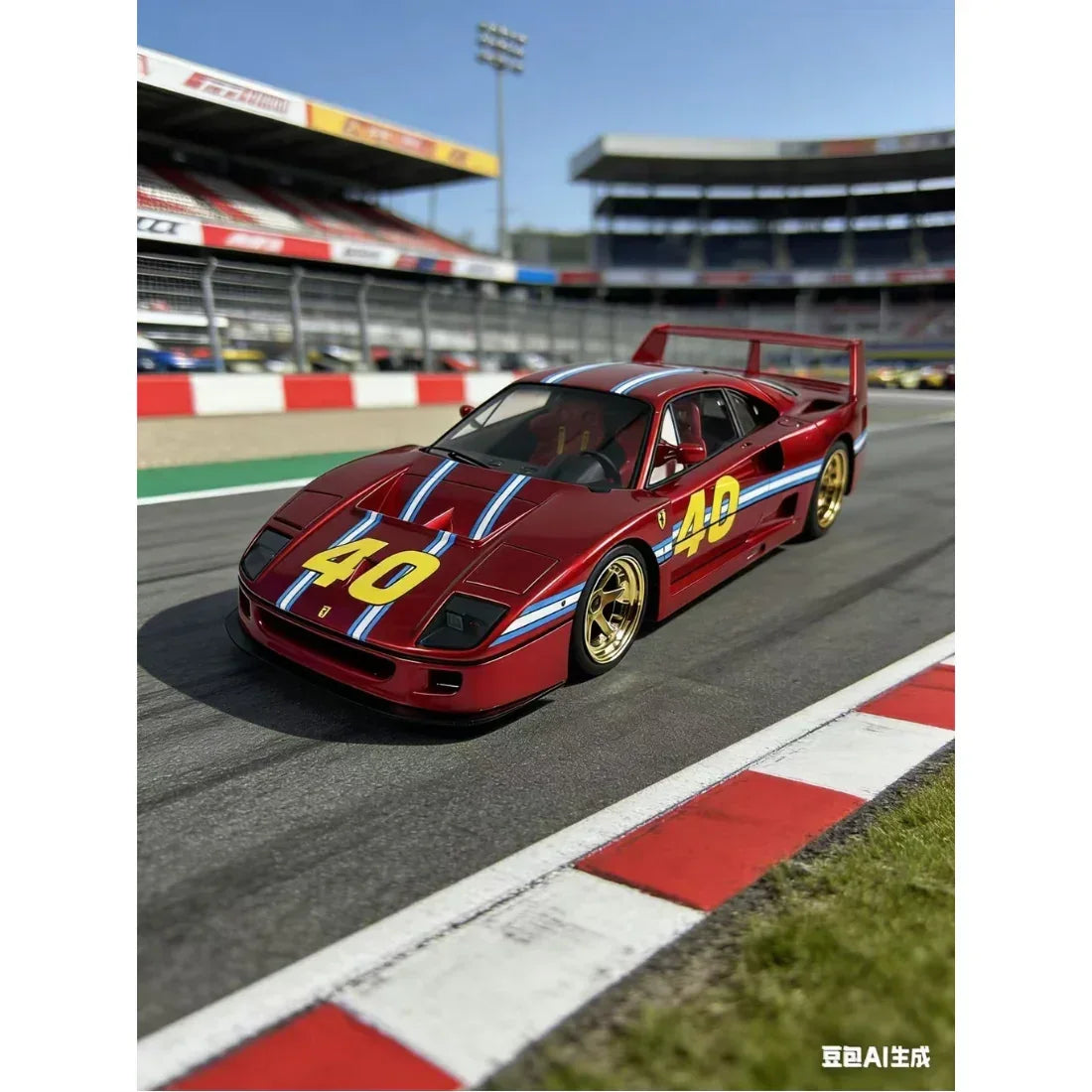 Larry Wood International Diecast Show The legend Asia Tour Ferrari F40 Resin (Limited to 100) 2026, 1:18 Scale (Red) — image 2