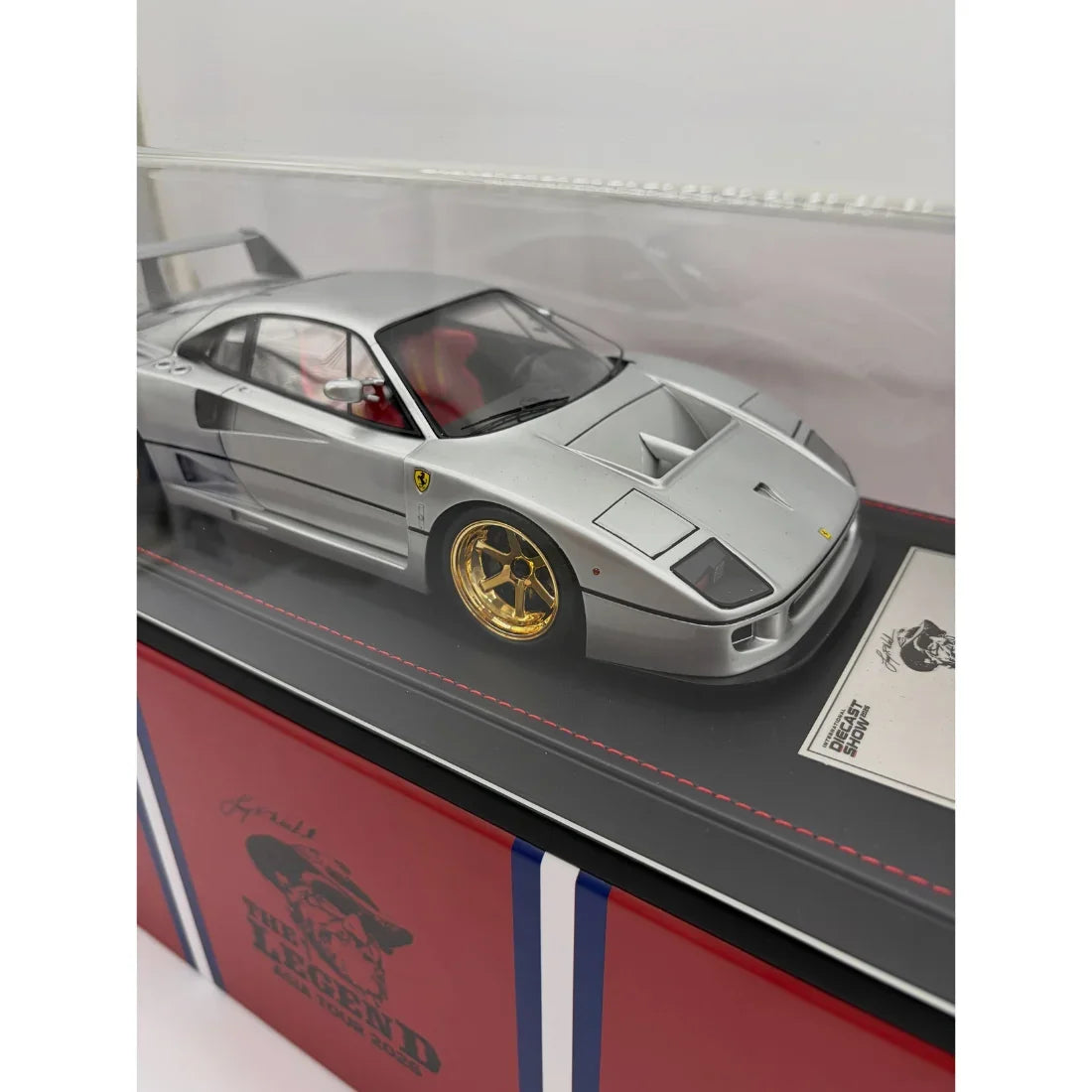 Larry Wood International Diecast Show The legend Asia Tour Ferrari F40 Resin (Limited to 30) 2026, 1:18 Scale (Silver) — image 3