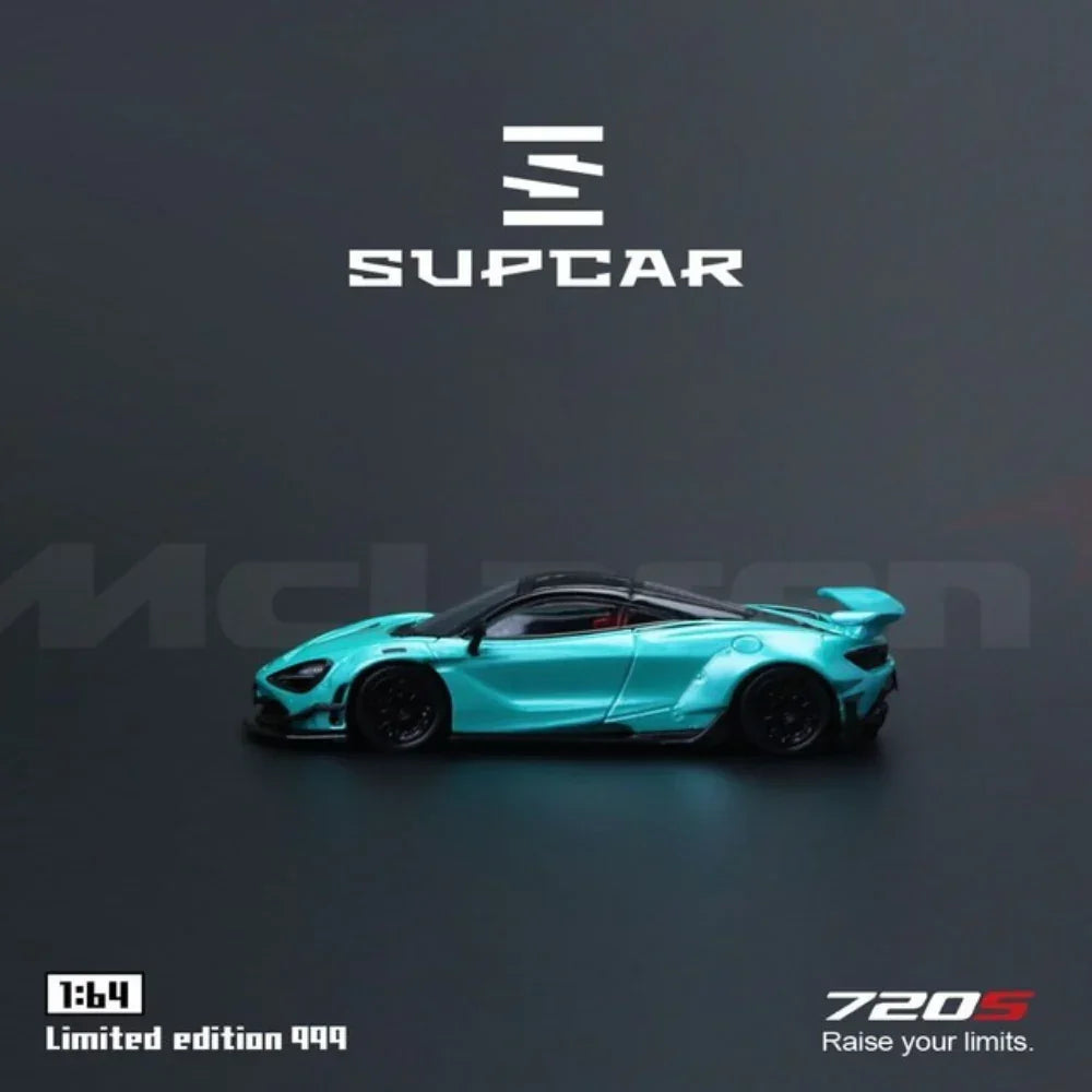 SupCar McLaren 720S alloy car model, 1:64 scale (Cyan Blue) — image 2