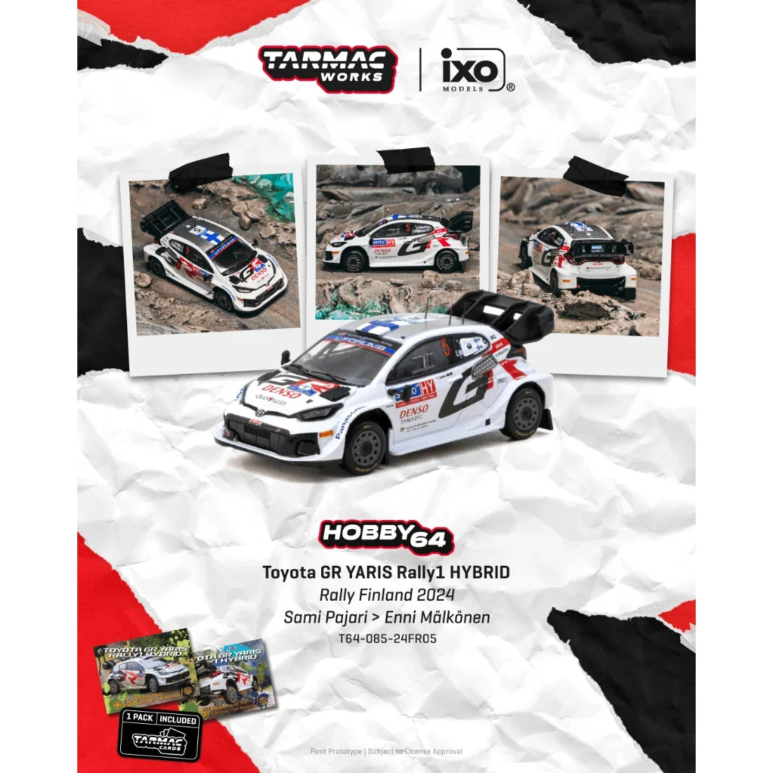 *PRE-ORDER* Toyota GR Yaris Rally 1 Hybrid (Rally Finland 2024), 1:64 Scale — image 5