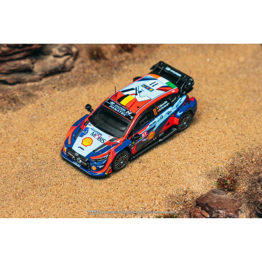 *PRE-ORDER* Hyundai i20 N Rally1 Hybrid WRC Central European Rally 2023 Winner Thierry Neuville / Martijn Wydaeghe, 1:64 Scale — image 3