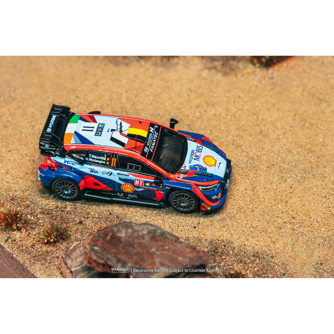 *PRE-ORDER* Hyundai i20 N Rally1 Hybrid WRC Central European Rally 2023 Winner Thierry Neuville / Martijn Wydaeghe, 1:64 Scale — image 5