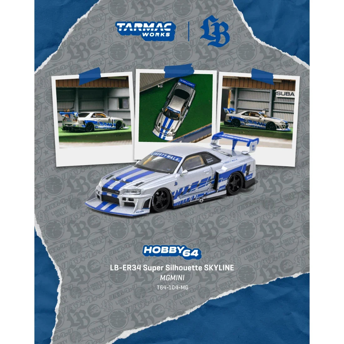 *PRE-ORDER* LB-ER34 Super Silhouette Nissan Skyline MGMINI, 1:64 Scale — image 5