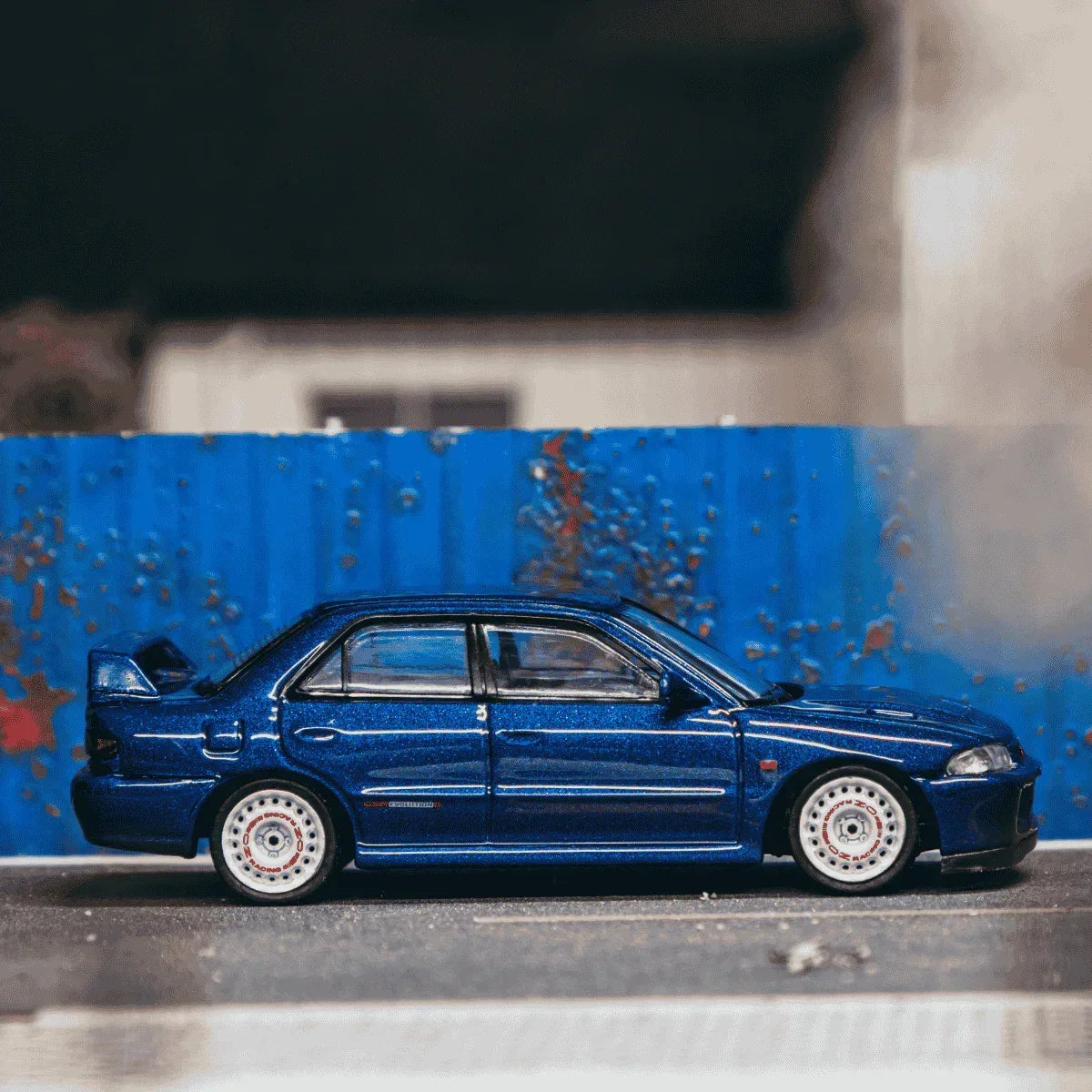 *PRE-ORDER* Mitsubishi Lancer GSR Evolution II Chance of Chase Car, 1:64 Scale (Blue) — image 4