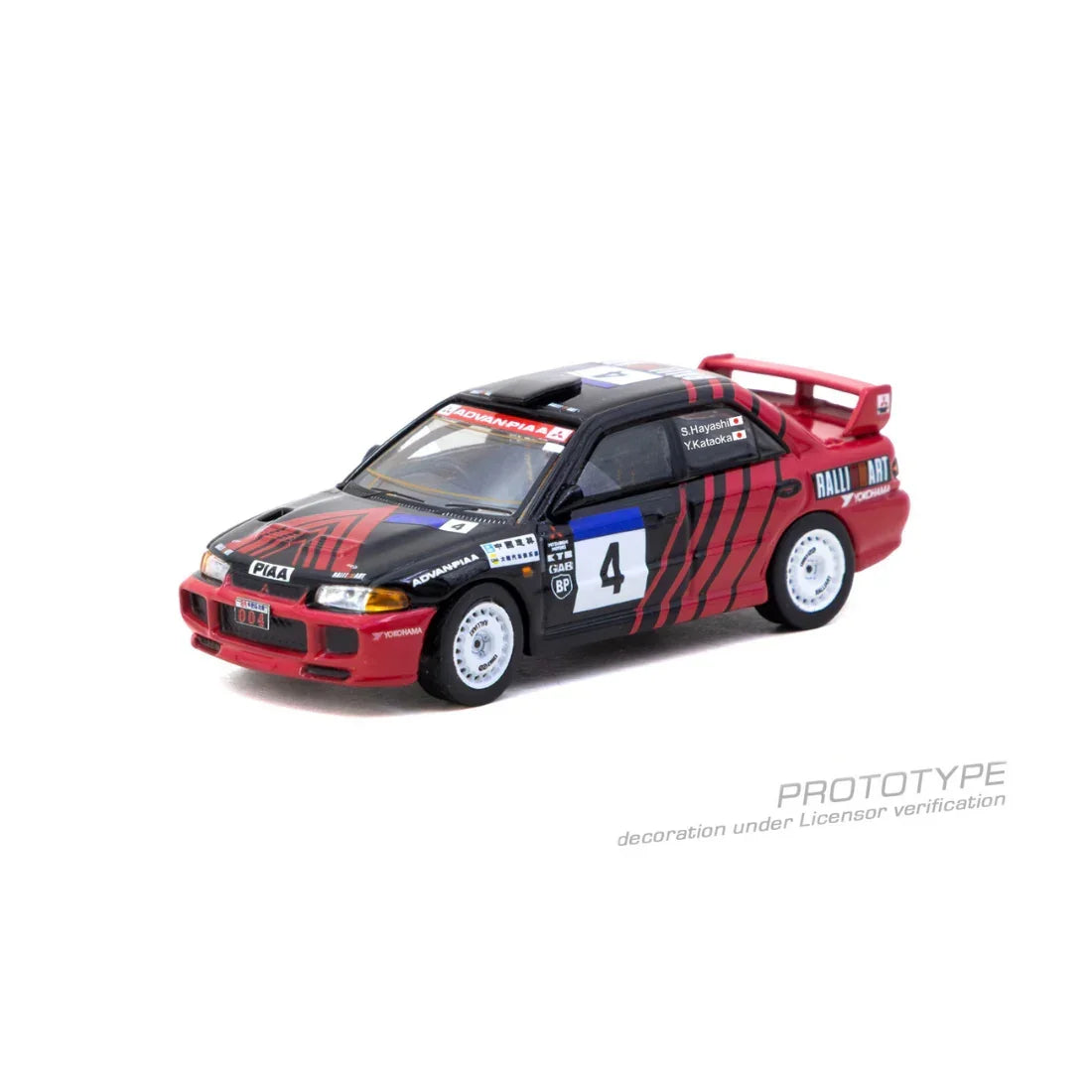 *PRE-ORDER* Mitsubishi Lancer Evolution III China Rally Yoshihiro Kataoka / Satoshi Hayashi (Chance of Chase Car) 1998, 1:64 Scale — image 2