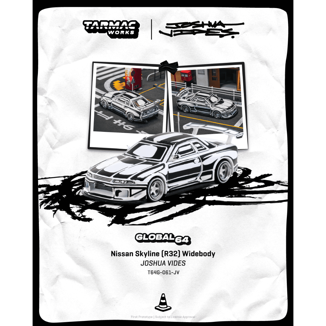 *Pre-Orders* Nissan Skyline (R32) Widebody - Designed by JOSHUA VIDES, 1:64 Scale — image 1
