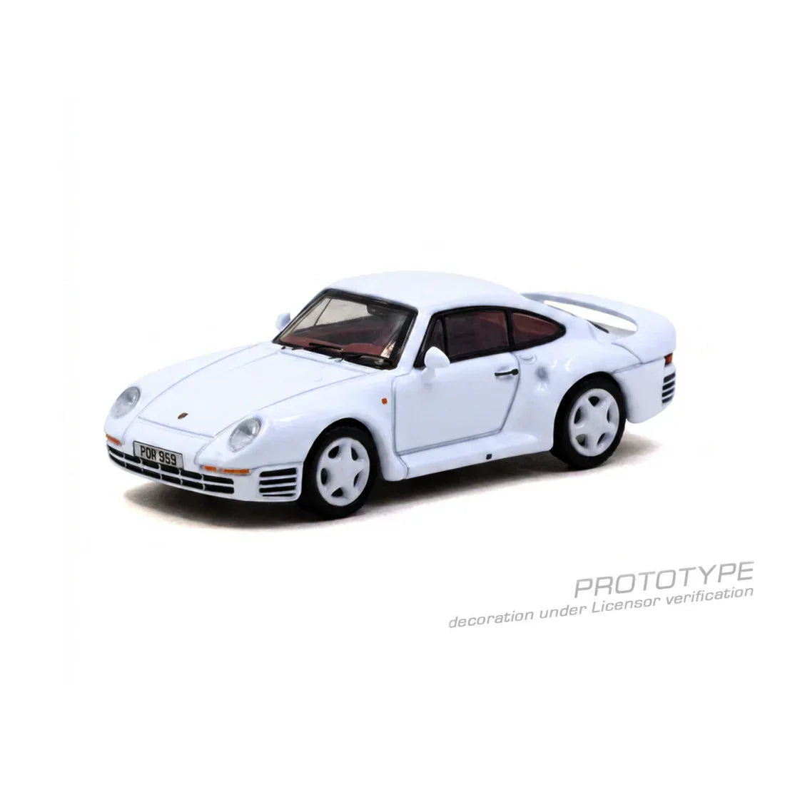 *PRE-ORDER* Porsche diecast 959 Chance of Chase Car (Model Car + Trading Cards Combo Set), 1:64 Scale (White) — image 3