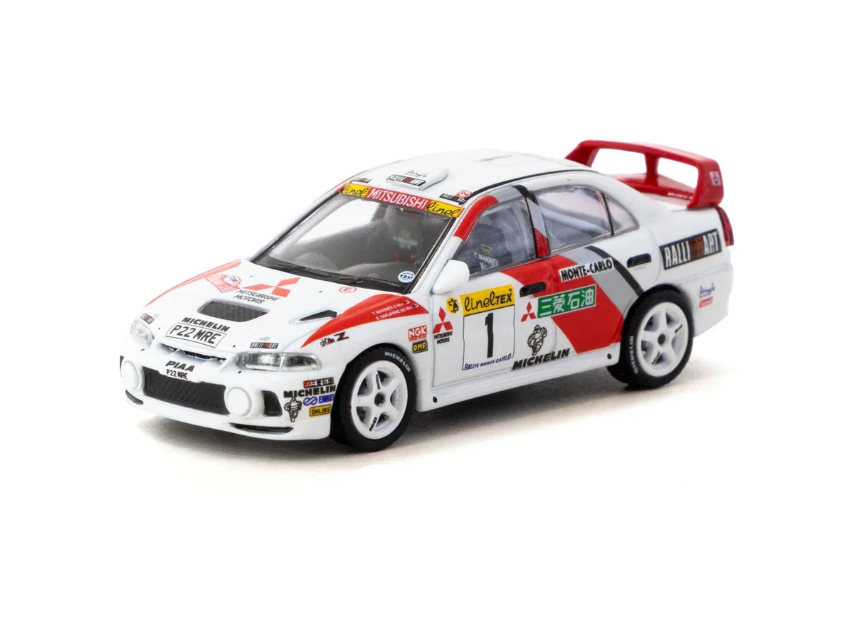 Mitsubishi Lancer Evolution IV Rallye Monte-Carlo 1997 #1 - Global64, 1:64 Scale (White) — image 1