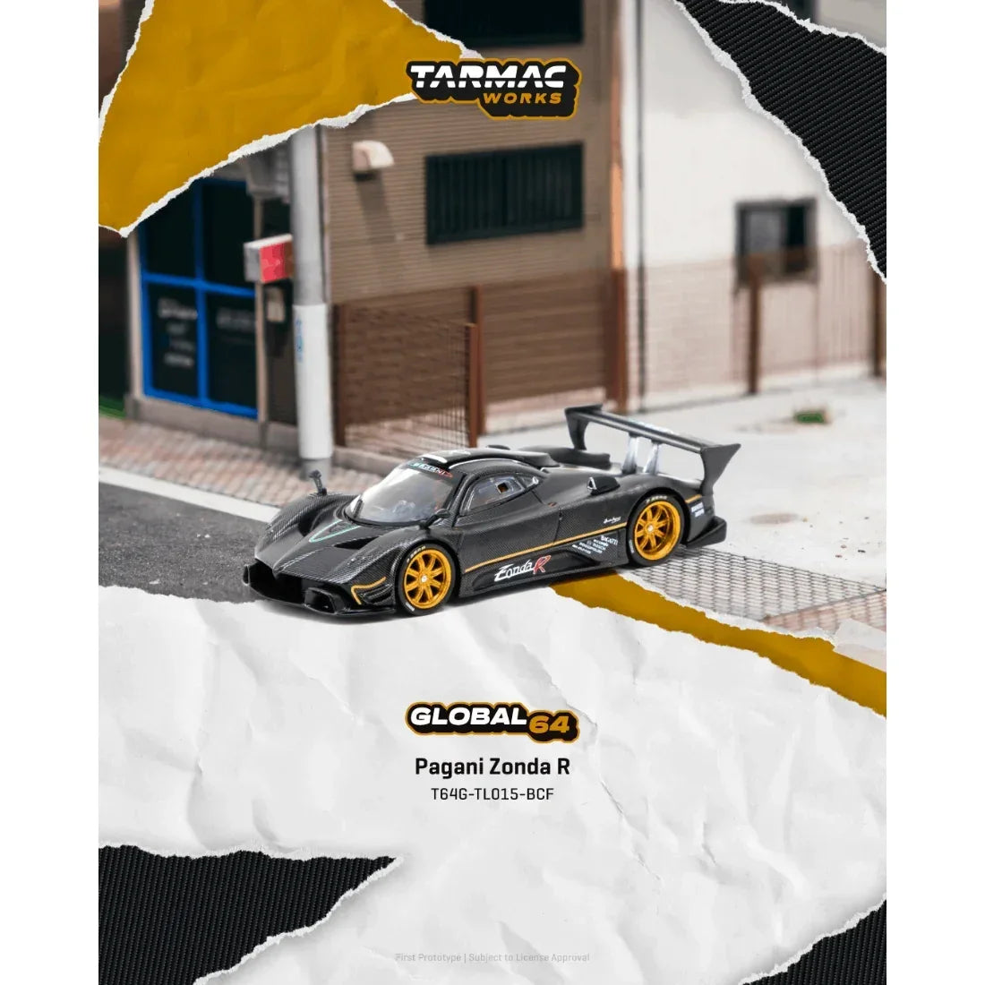 *PRE-ORDER* Pagani Zonda R Matte Exposed Carbon Fiber, 1:64 Scale — image 1