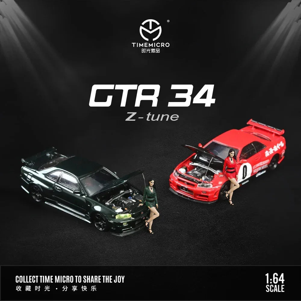 Nissan GTR34-0 Red Livery - Figure Edition, 1:64 Scale — image 1