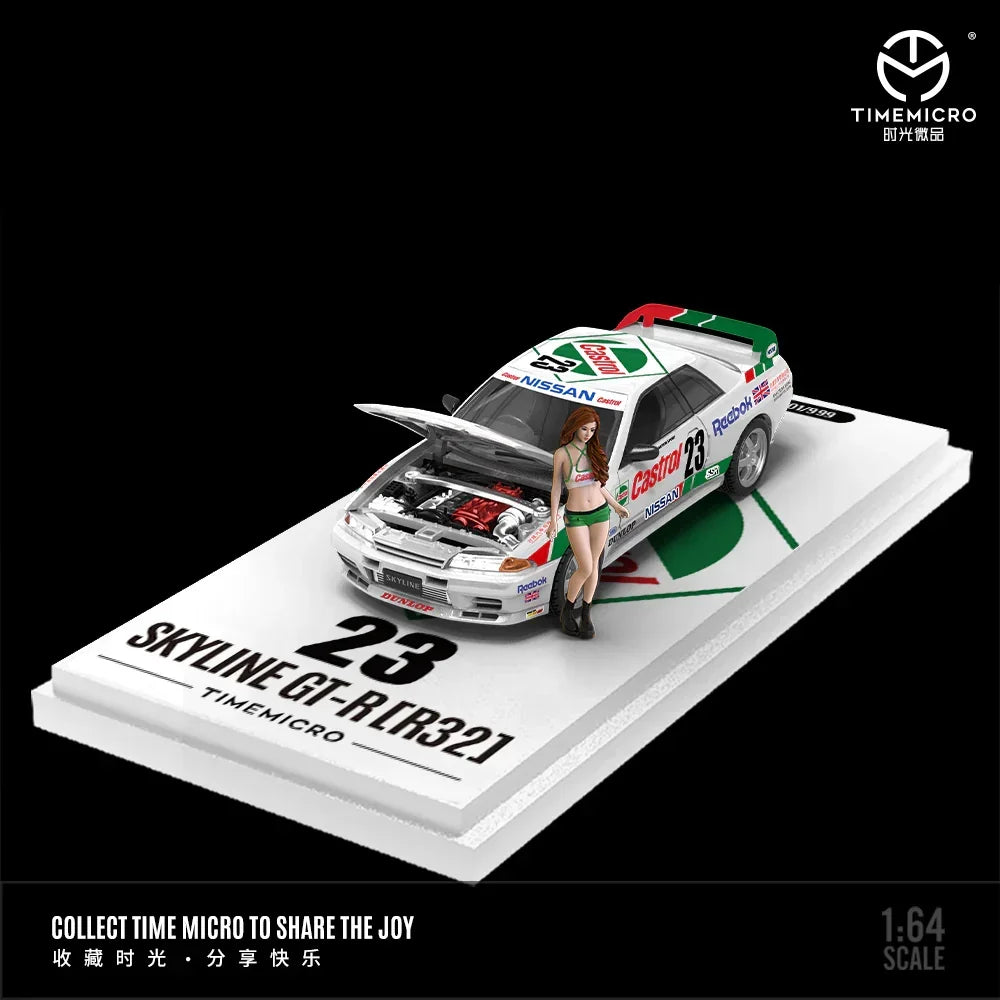 TM-Nissan GTR R32-Red and Green No. 23 CASTROL-Figure Edition, 1:64 Scale — image 1