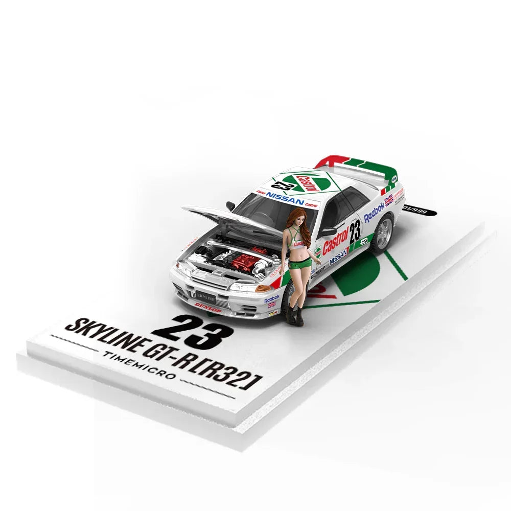 TM-Nissan GTR R32-Red and Green No. 23 CASTROL-Figure Edition, 1:64 Scale — image 3