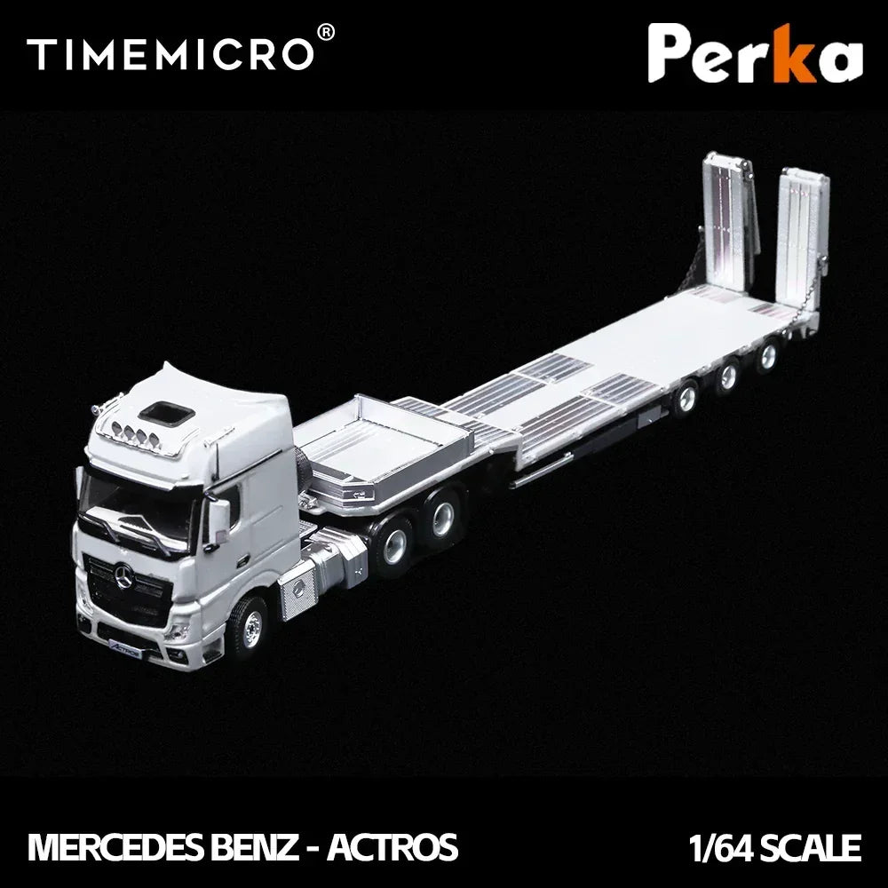 Mercedes-Benz Mercedes-Benz Trailer Transporter, 1:64 Scale (White) — image 1