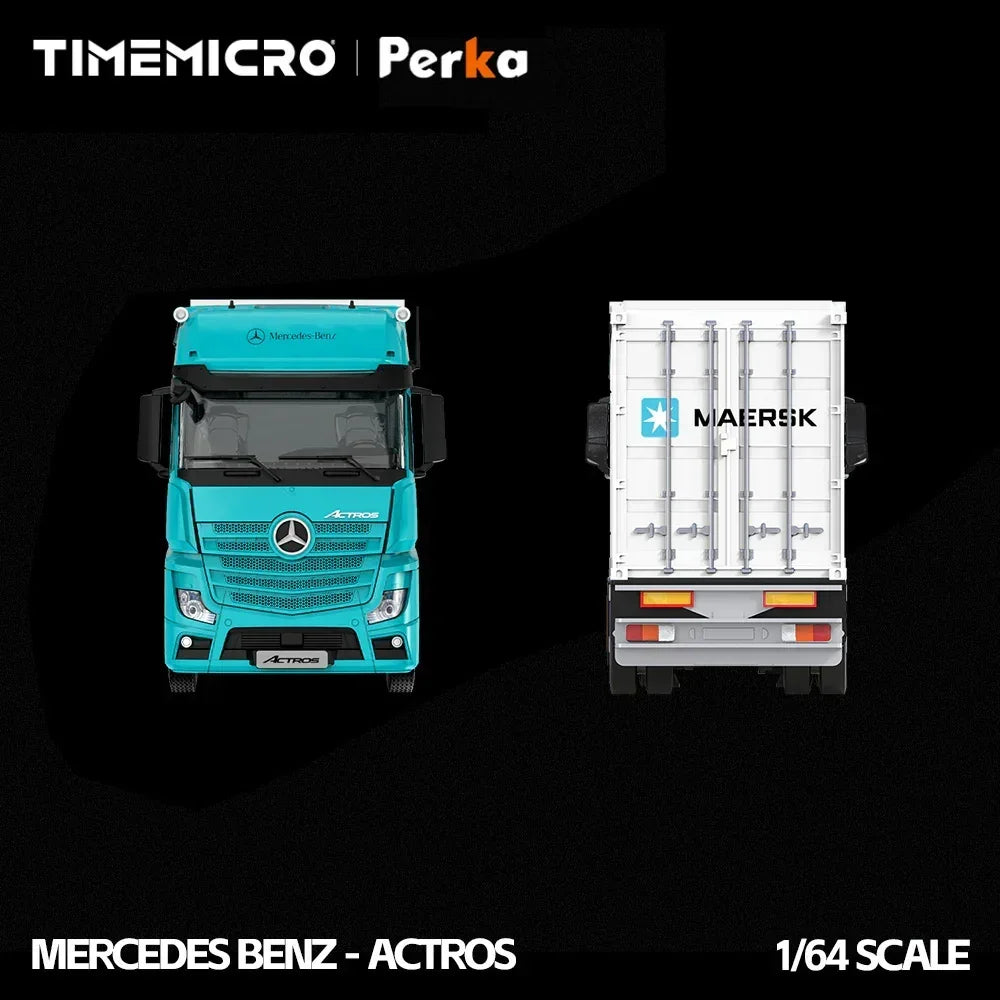 Mercedes-Benz Actros Container Truck, 1:64 Scale (Blue and White) — image 4