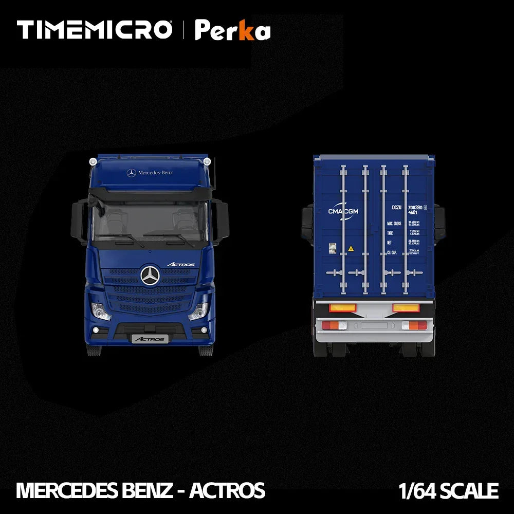 Mercedes-Benz Actros Container Truck, 1:64 Scale (Deep Sea Blue) — image 3