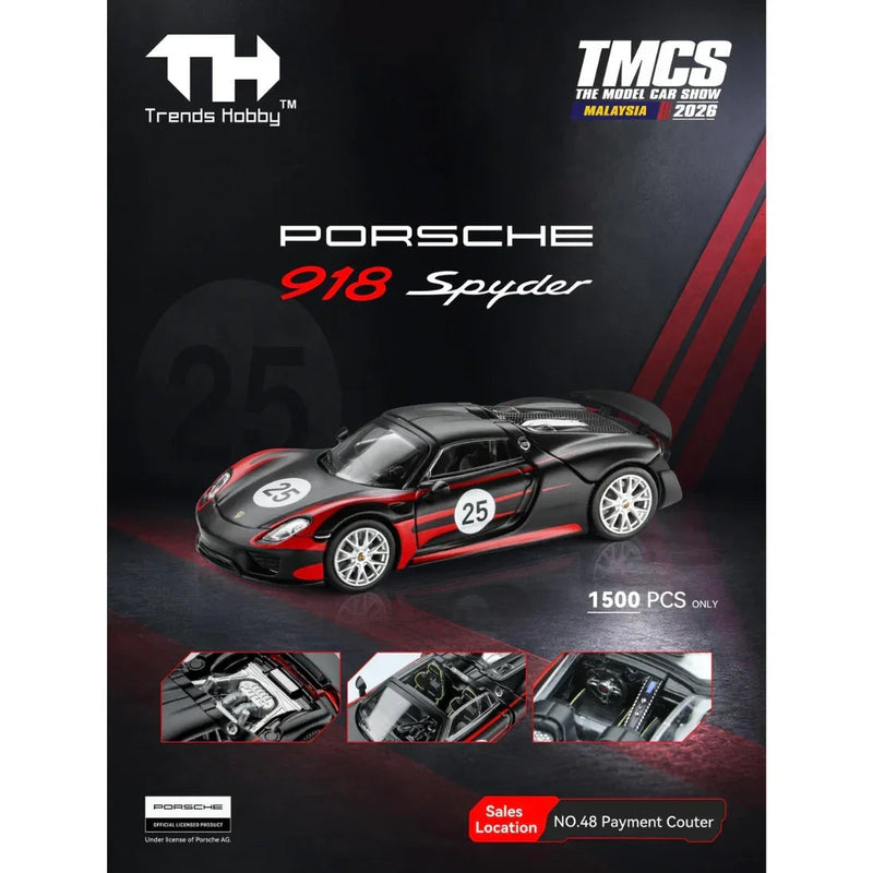 *TMCS 2026* Porsche diecast 918 Spyder, 1:64 Scale — image 1