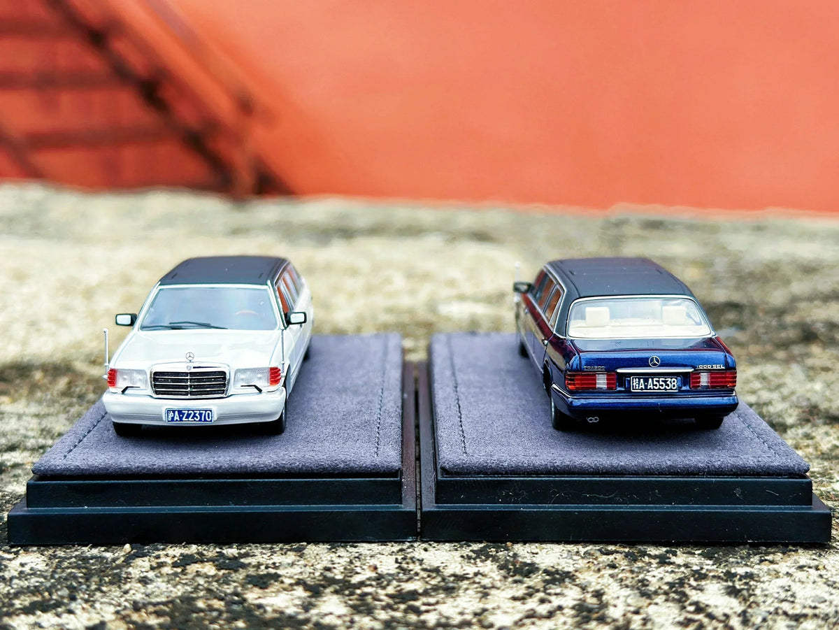 *HEC 2026* Mercedes S-Class W126 44" Limosine Trasco 1000SEL, 1:64 Scale (Blue) — image 11