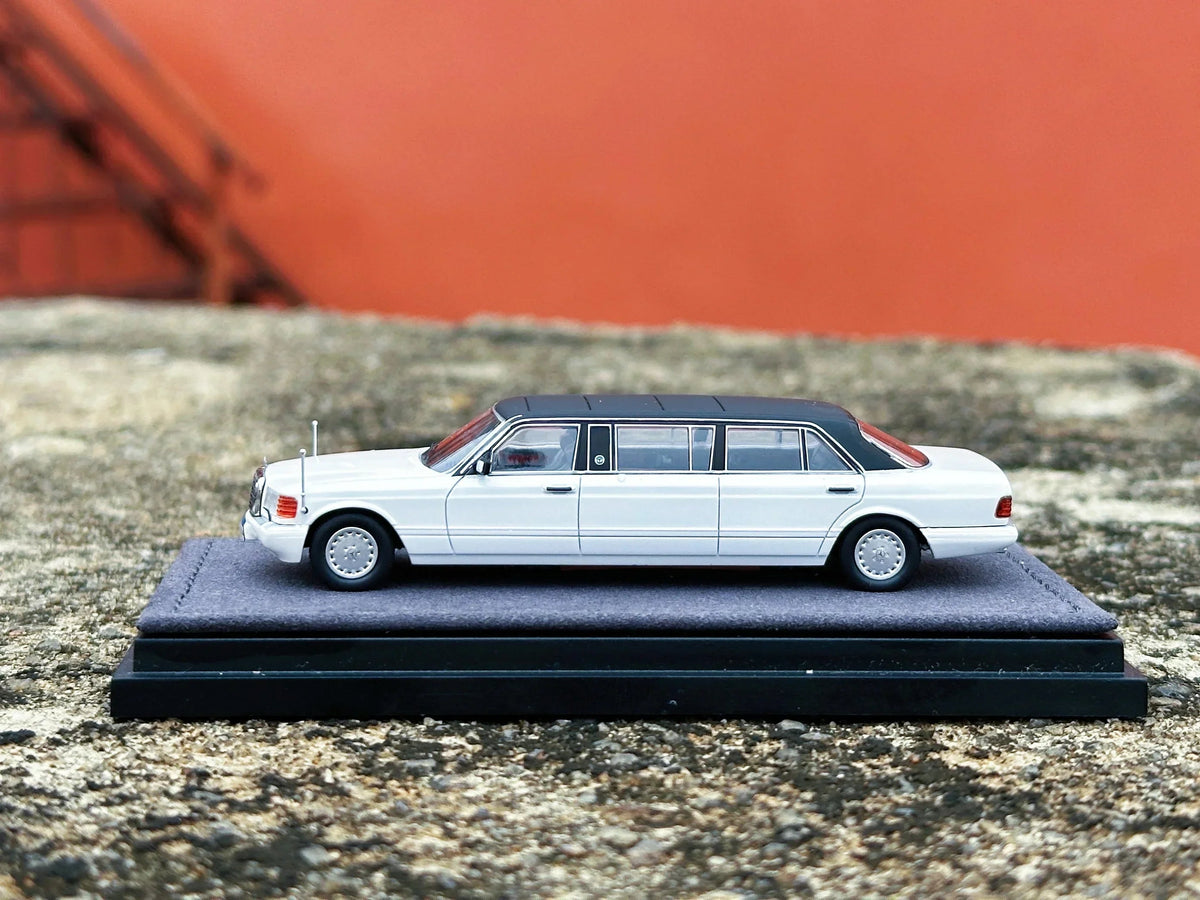 *HEC 2026* Mercedes S-Class W126 44" Limosine Trasco 1000SEL, 1:64 Scale (White) — image 9