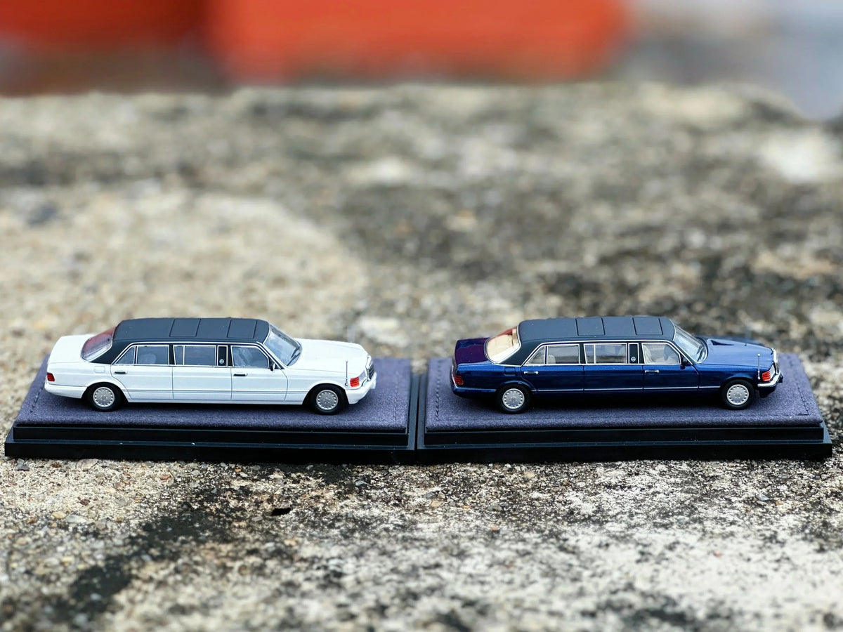*HEC 2026* Mercedes S-Class W126 44" Limosine Trasco 1000SEL, 1:64 Scale (White) — image 11