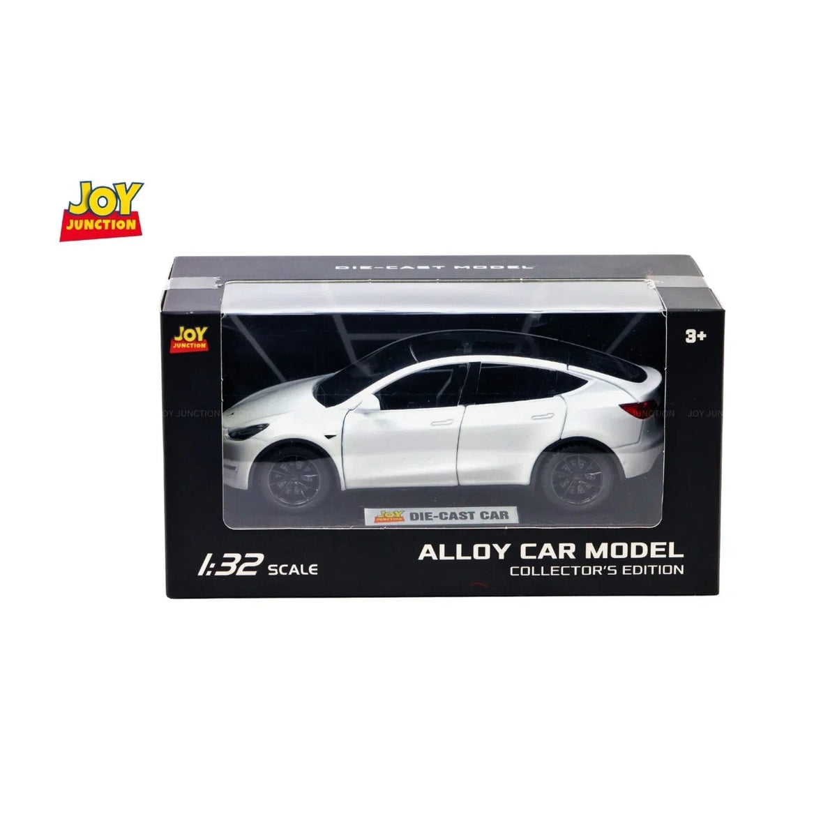 Tesla Model Y Pullback Toy Car - Light, Sound with Openable Doors, 1:32 Scale (White) — image 4