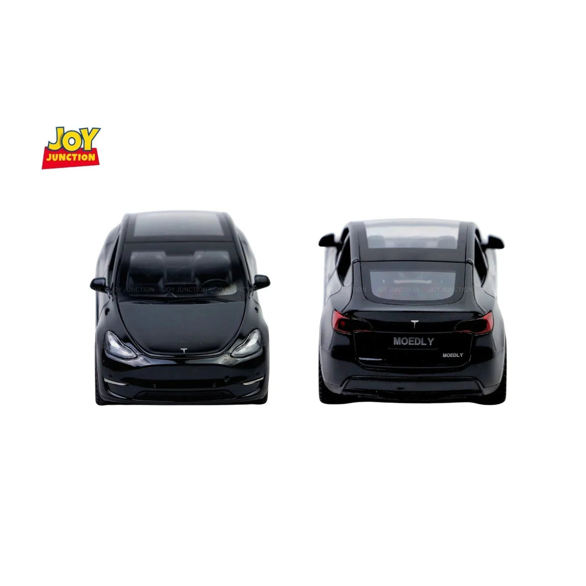 Tesla Model Y Pullback Toy Car - Light, Sound with Openable Doors, 1:32 Scale (Black) — image 3