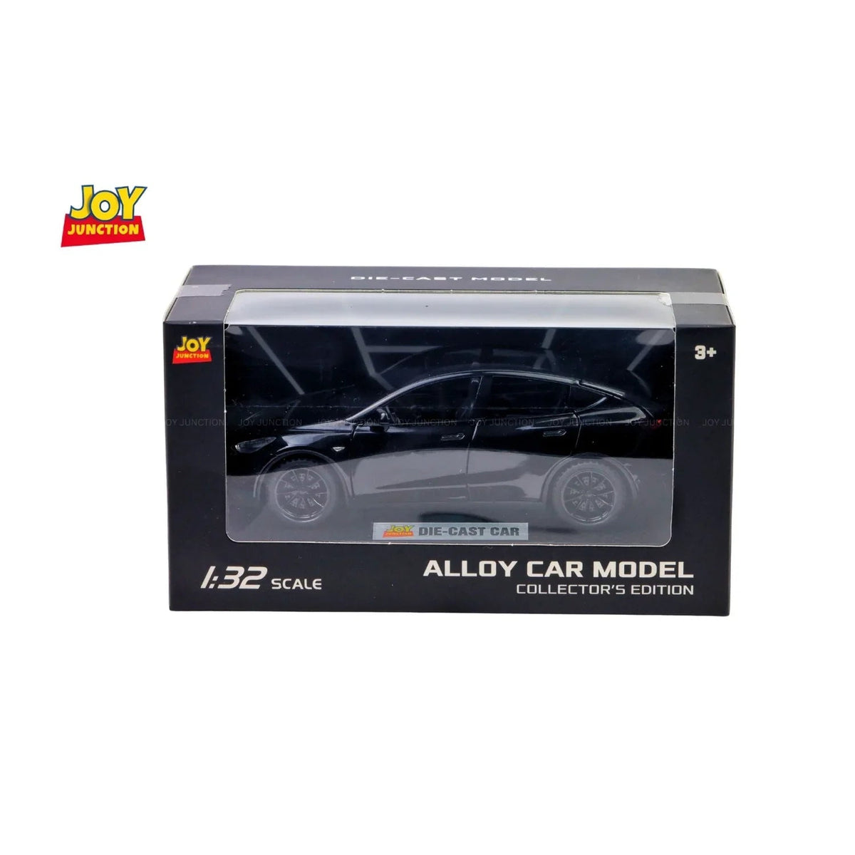 Tesla Model Y Pullback Toy Car - Light, Sound with Openable Doors, 1:32 Scale (Black) — image 5