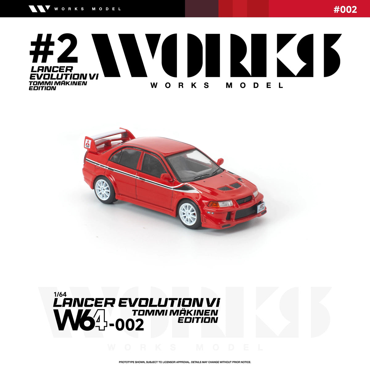 *PRE-ORDER* Mitsubishi Lancer Evolution Vi Tommi Makinen, 1:64 Scale (Red) — image 4