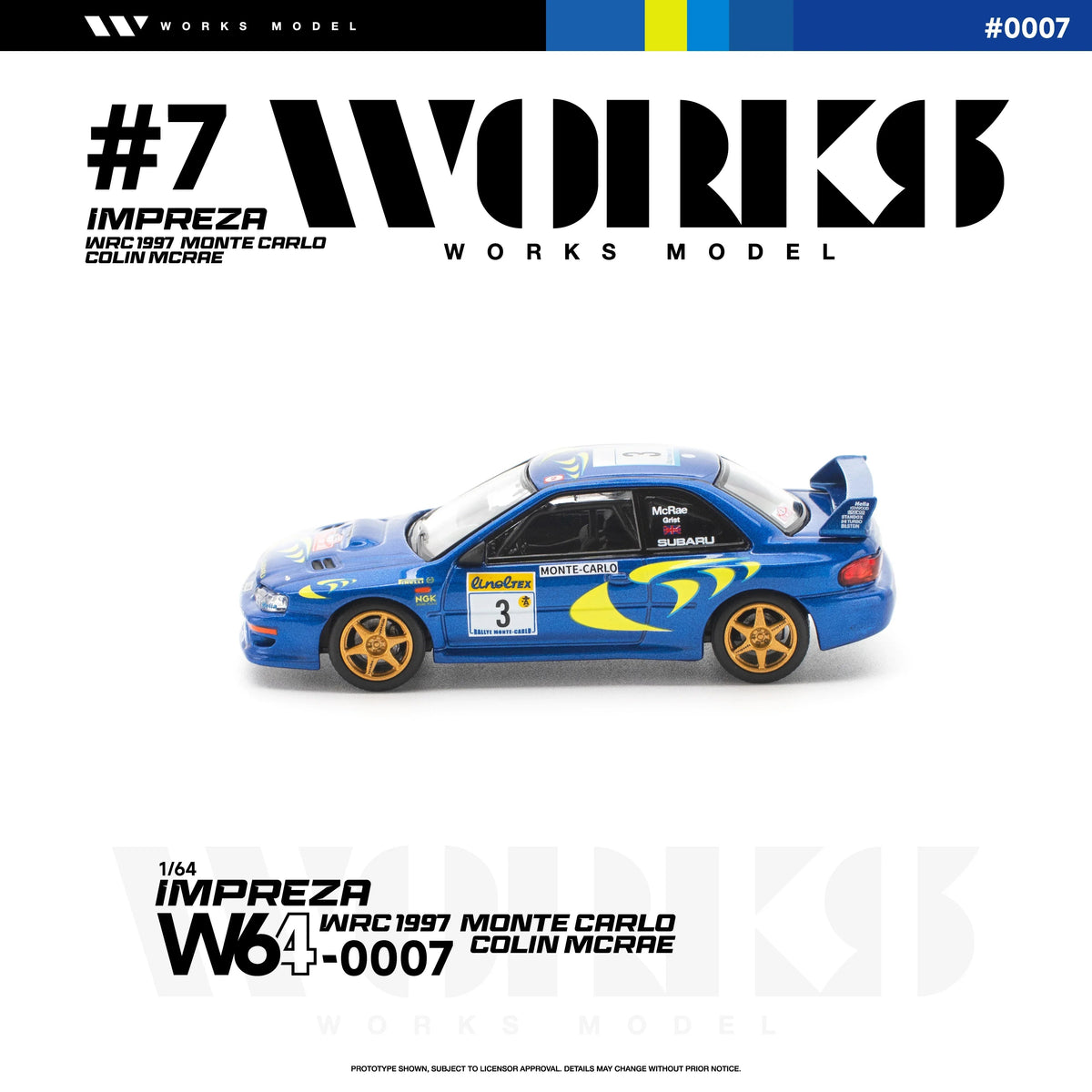 *PRE-ORDER* Subaru Impreza WRC 1997 Monte Carlo Colin Mcrae, 1:64 Scale — image 2