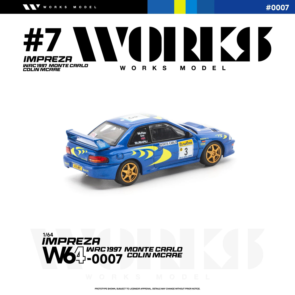 *PRE-ORDER* Subaru Impreza WRC 1997 Monte Carlo Colin Mcrae, 1:64 Scale — image 4