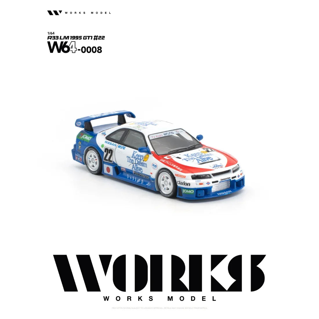 *PRE-ORDER* Nissan R33 LM 1995 GT1 #22, 1:64 Scale — image 4
