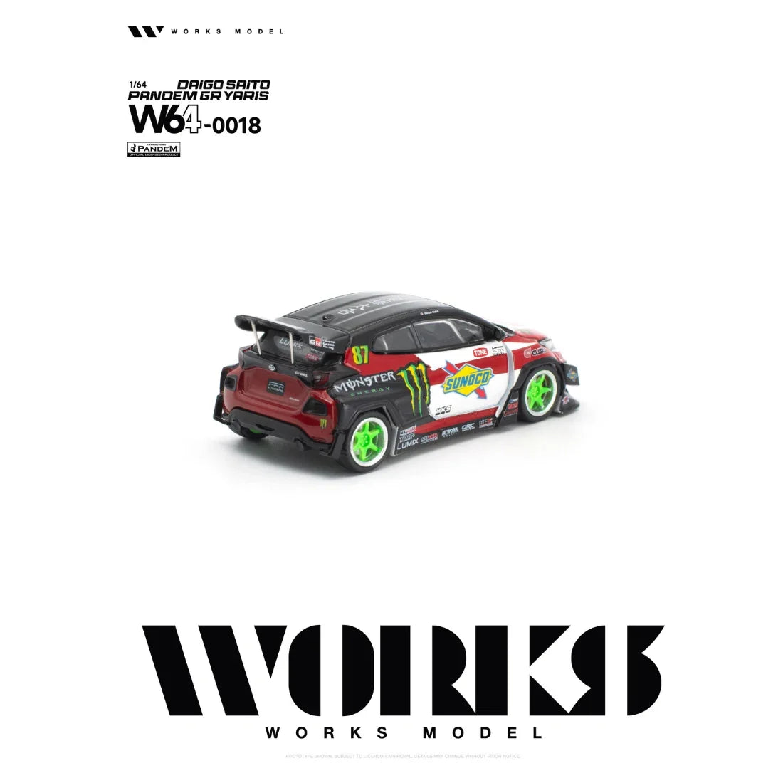 *PRE-ORDER* Toyota Pandem GR YARIS DAIGO SAITO, 1:64 Scale — image 3