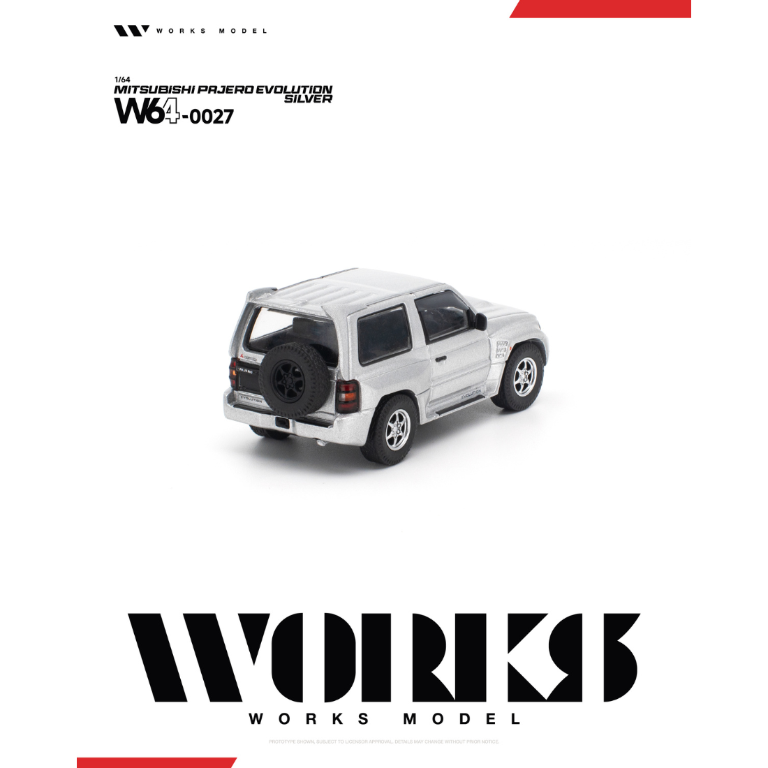 *PRE-ORDER* Mitsubishi Pajero Evolution Silver, 1:64 Scale — image 3