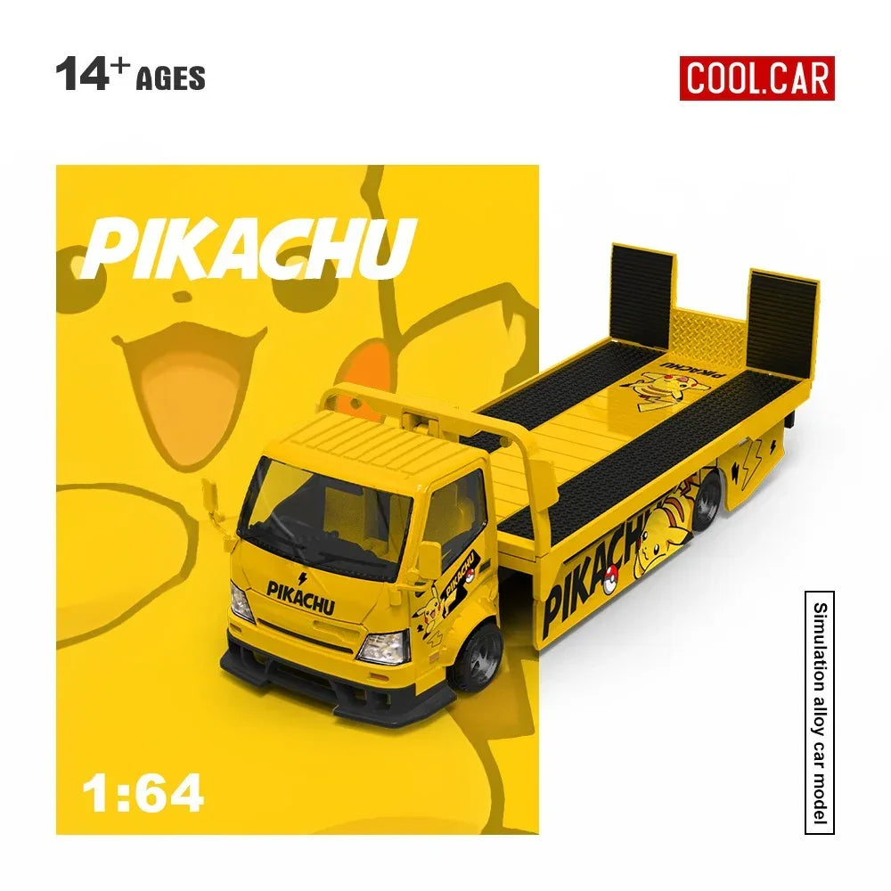 *PRE-ORDER* Cool Car H300 Flatbed Transport Trailer (Pikachu Painted), 1:64 Scale — image 2