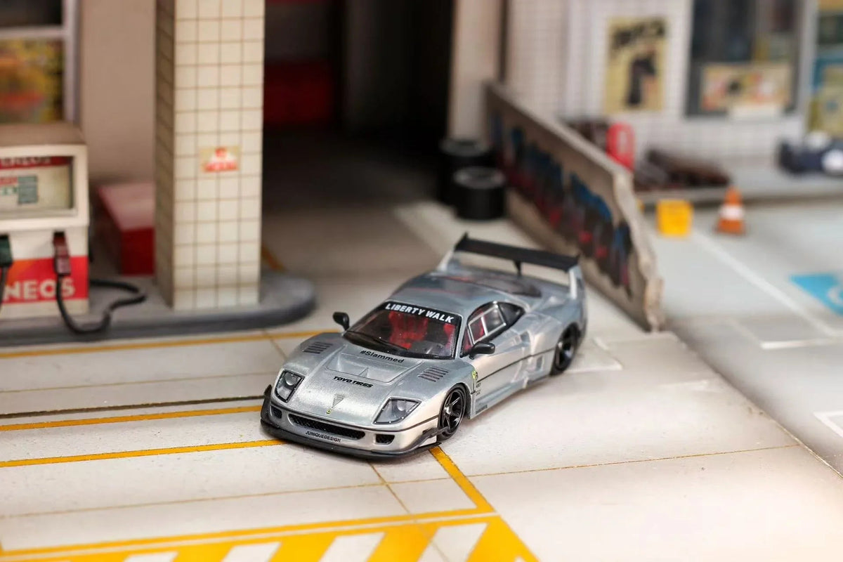 *PRE-ORDER* Ghost Player × Street Weapon 1:64 Scale Liberty Walk Widebody F40, Raw Color — image 1