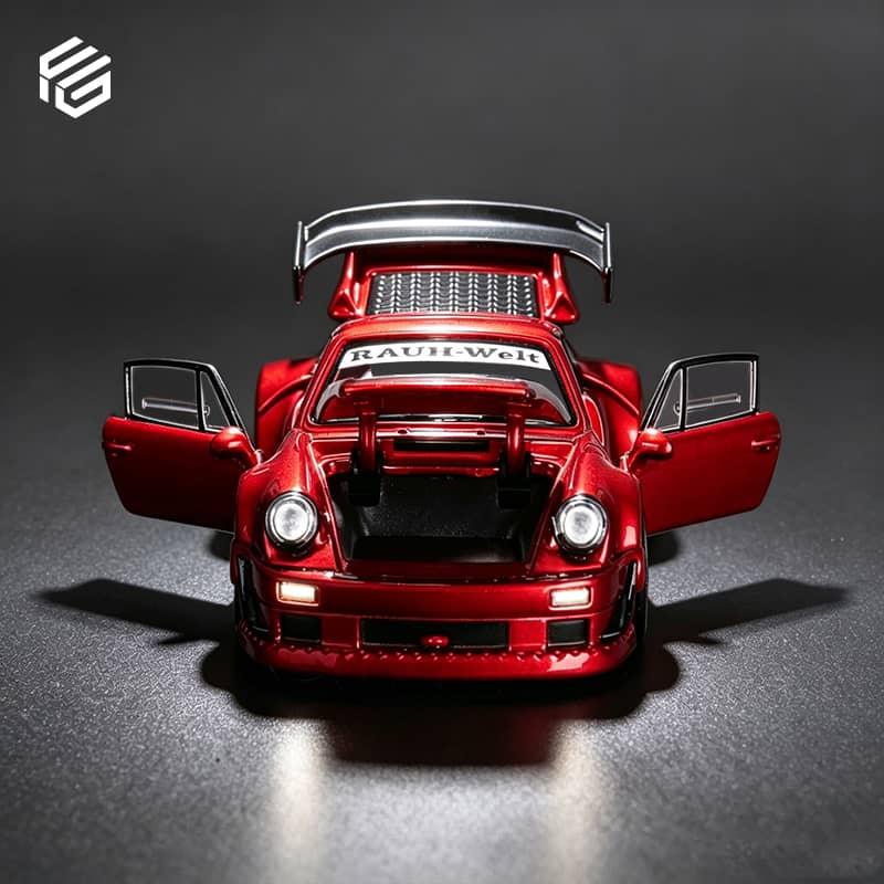 RWB 930 GT Wing Version, Transparent, 1:64 Scale (Red) — image 6