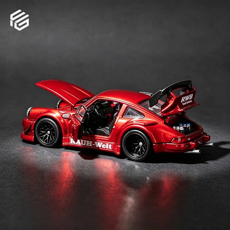 RWB 930 GT Wing Version, Transparent, 1:64 Scale (Red) — image 5