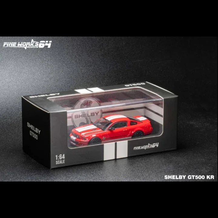 *PRE-ORDER* Ford GT500 KR (2008) Pearl White (Limited to 999pcs), 1:64 Scale (Red) — image 1