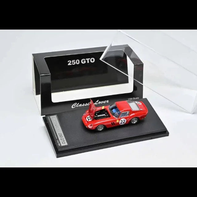 *PRE-ORDER* Ferrari 250 GTO Rosso Corsa #22 Livery (Equipe Nationale Belge 1962 Le Mans 24 Hrs), 1:64 Scale (Red) — image 1