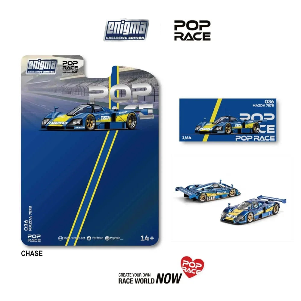 *PRE-ORDER* Mazda 787B (1991) Racing Blue Yellow Livery (Chance of Chase Car), 1:64 Scale — image 4