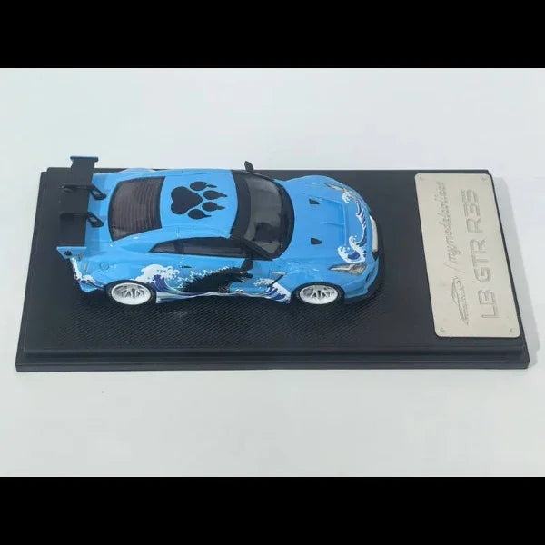 *PRE-ORDER* Nissan GT-R R35 Liberty Walk Performance 1.5 Blue Godzilla Livery, 1:64 Scale — image 7