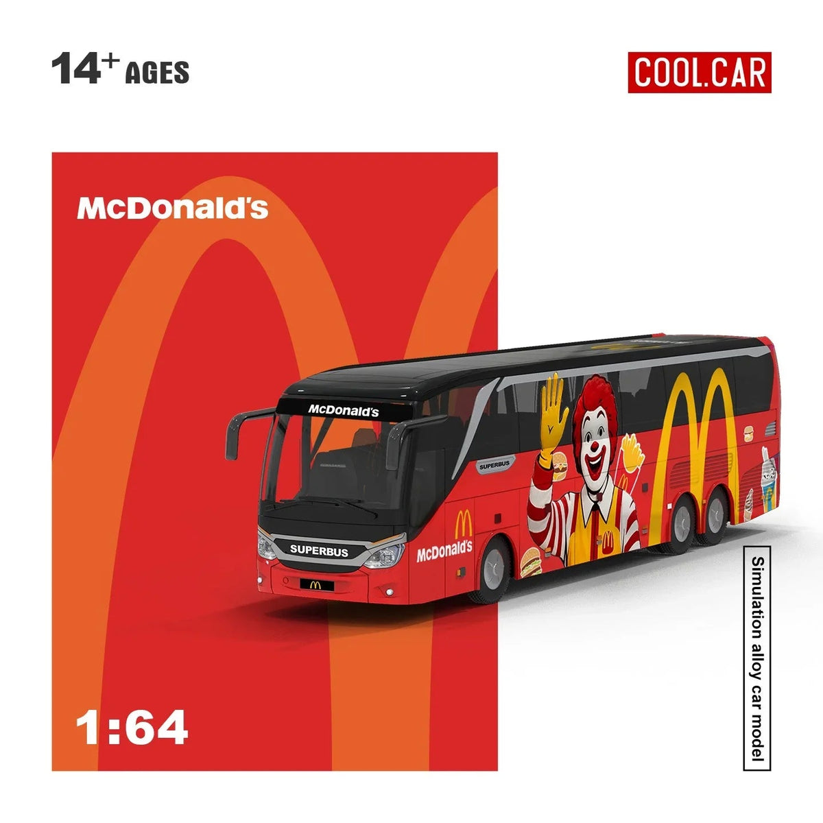 *PRE-ORDER* Setra Bus (Mc Donald's), 1:64 Scale (Red) — image 2