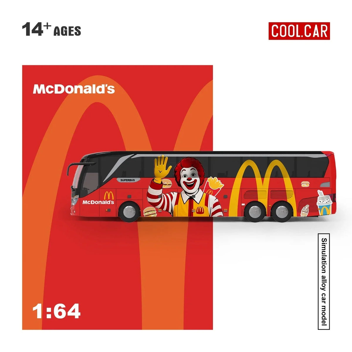 *PRE-ORDER* Setra Bus (Mc Donald's), 1:64 Scale (Red) — image 3
