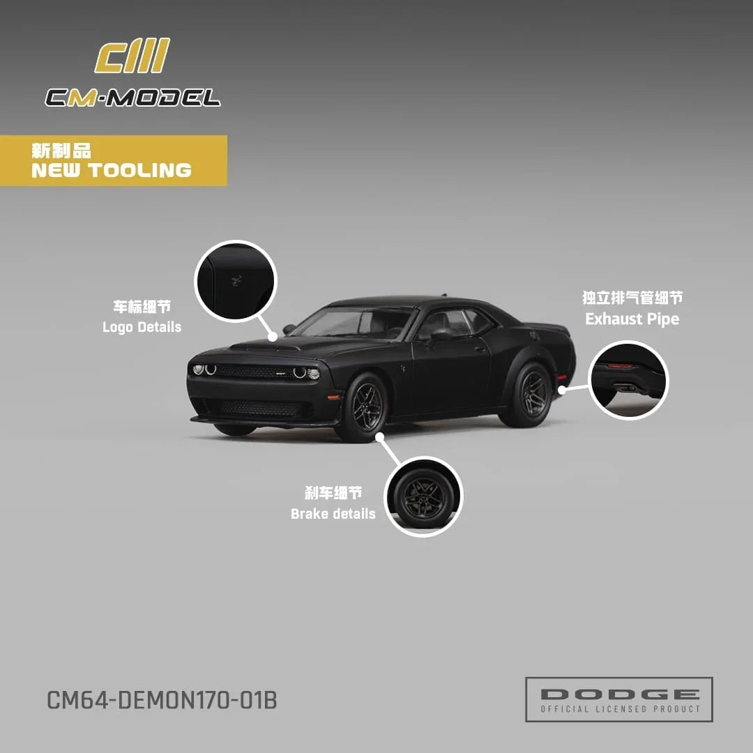 *PRE-ORDER* Dodge Demon 170, 1:64 Scale (Matte Black) — image 2