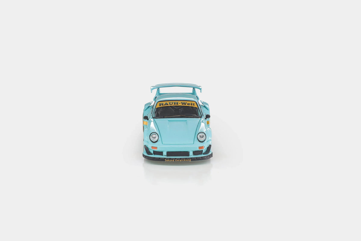*PRE-ORDER* Porsche diecast RWB 930 GT Wing Tiffany Blue (Chance of Chase Car), 1:64 Scale — image 5