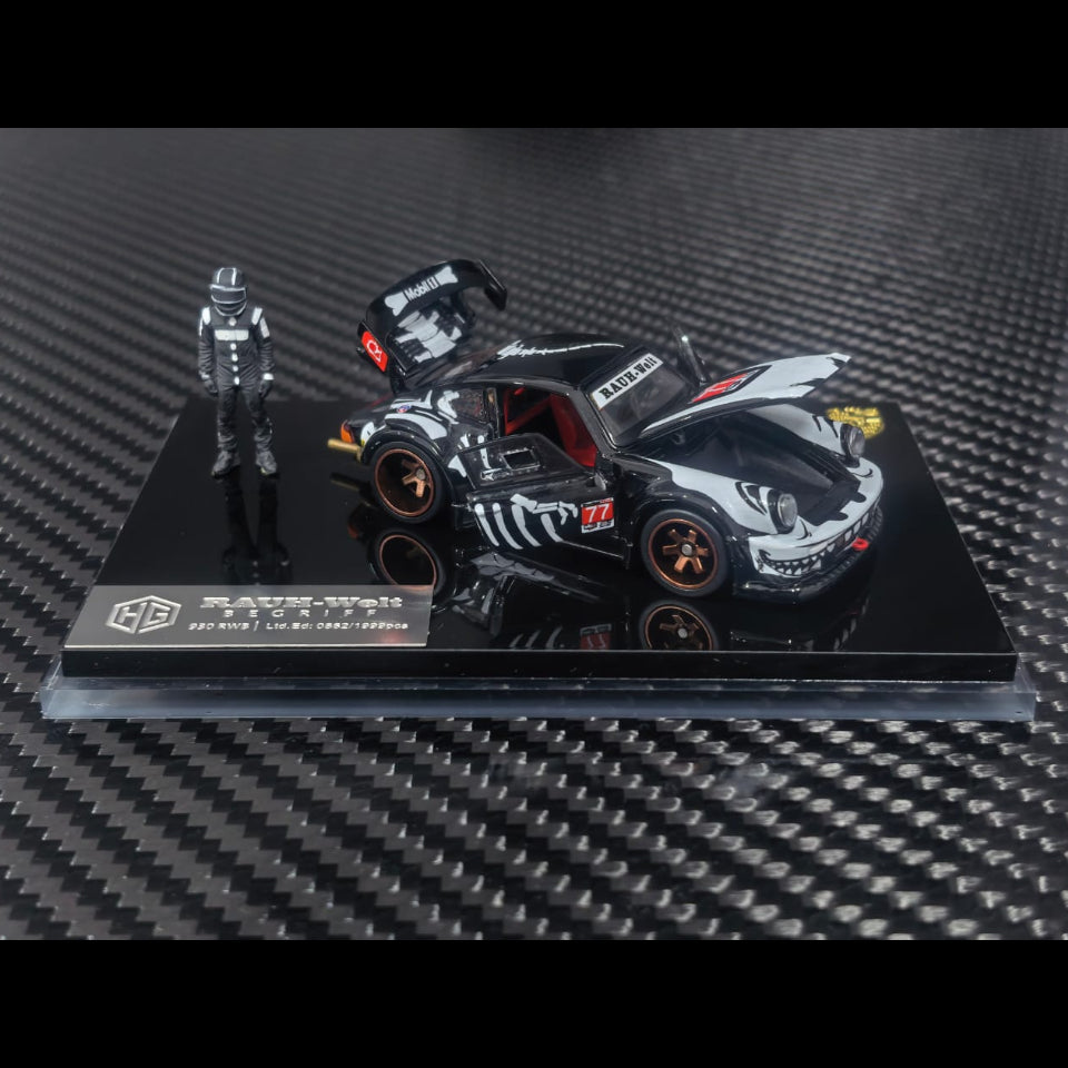 *PRE-ORDER* RWB930 GT Wing (Open-Engin & Rear Hoods+Doors, Visible Engine) Skeleton Dinosaur Livery with Figure, 1:64 Scale — image 4