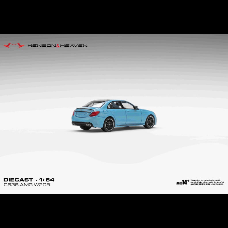 *PRE-ORDER* Mercedes Benz C63 Coupe AMG W205, 1:64 Scale (China Blue) — image 6