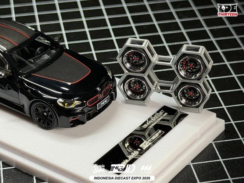 *IDE 2026* BMW M2 G87 Coupe (Black Metallic/Carbon with Red Details) Limited to 499pcs, 1:64 Scale — image 2