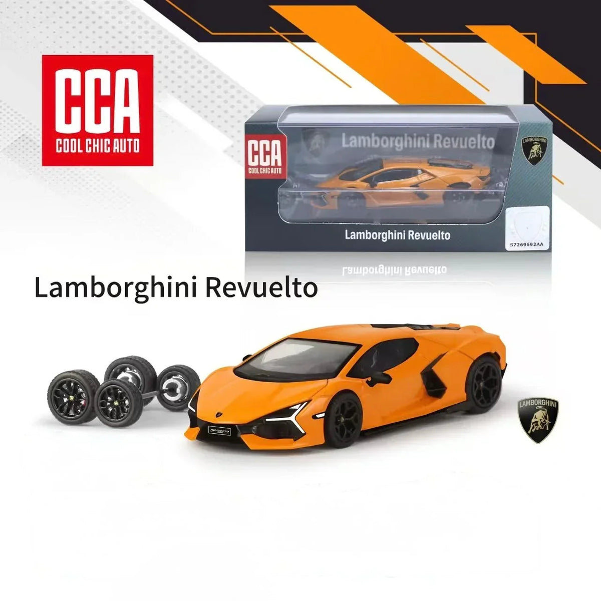 Lamborghini Revuelto, 1:64 Scale (Orange) — image 1