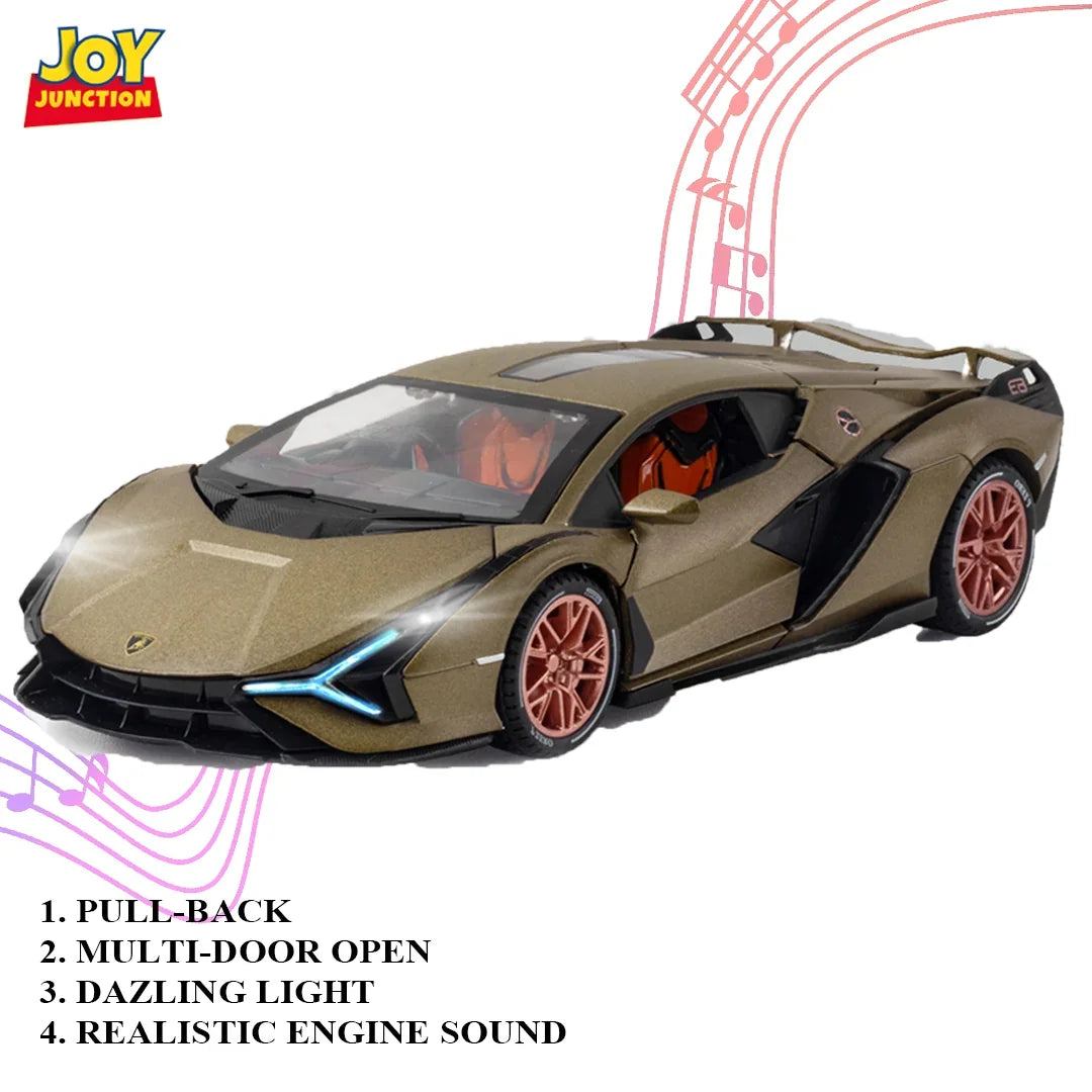 Lamborghini Lightning - Light, Sound with Openable Doors, 1:24 Scale (Brown) — image 2